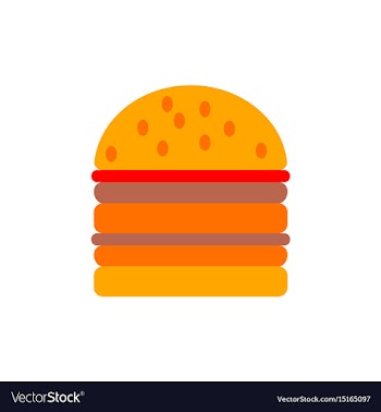 Double cheeseburger hamburger icon burger vector image