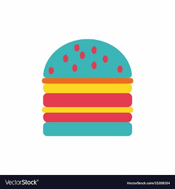 Double cheeseburger hamburger icon burger vector image