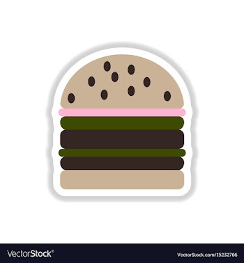 Double cheeseburger hamburger icon burger vector image