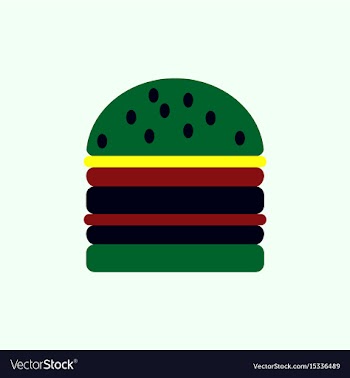 Double cheeseburger hamburger icon burger vector image
