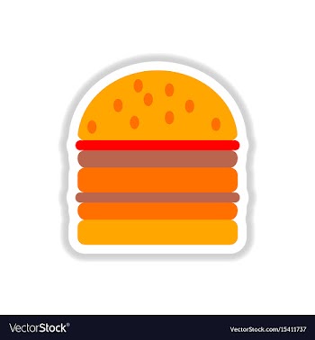 Double cheeseburger hamburger icon burger vector image