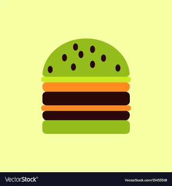 Double cheeseburger hamburger icon burger vector image