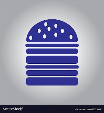 Double cheeseburger hamburger icon burger vector image