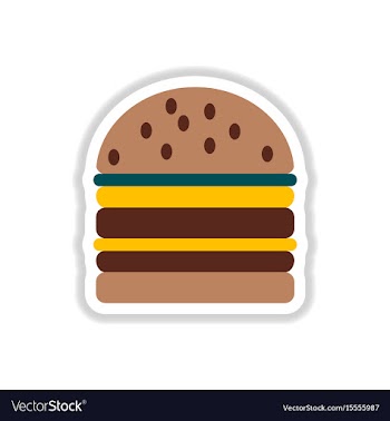 Double cheeseburger hamburger icon burger vector image