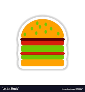 Double cheeseburger hamburger icon burger vector image