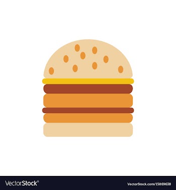 Double cheeseburger hamburger icon burger vector image