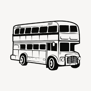 Double-decker bus drawing, vehicle illustration | Free Vector - rawpixel