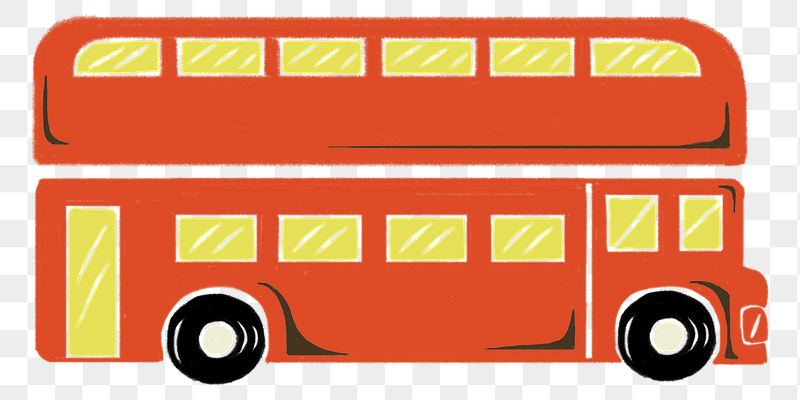 Double decker bus png sticker, | Free PNG Illustration - rawpixel