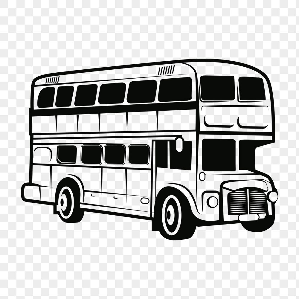 Double-decker bus png sticker, vehicle | Free PNG - rawpixel