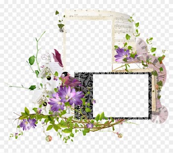 Double Frames With Flowers - Picture Frame