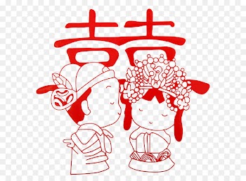 Double Happiness Wedding Chinese marriage - Paper-cut wedding 