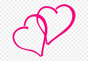 Double Heart Hot Pink Heart Clipart Free Images - Pink Hearts
