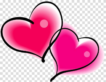 Double Pink Heart PNG