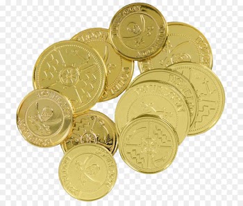 Doubloon Coin Fashion accessory Gold Costume - gold 