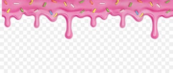 Doughnut Cream Mood board - Cartoon strawberry juice dripping 