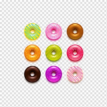 Doughnut Glaze , Colored donut transparent background PNG clipart