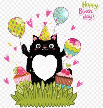 Doughnut Icing Greeting card Clip art - Vector cartoon animals and balloons 