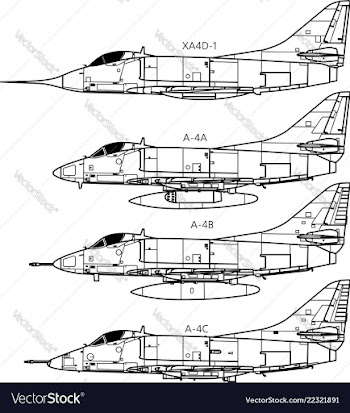 Douglas a-4 skyhawk vector image