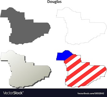 Douglas Map Icon Set vector image