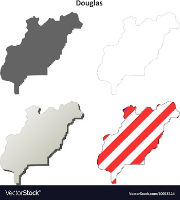 Douglas Map Icon Set vector image