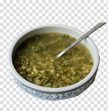 Douhua Tong sui u7da0u8c46u6e6f Soup Mung bean, Blue and white porcelain bowl with silver bean soup transparent background PNG clipart