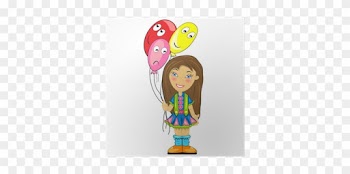 Doğum Günü Partisi Vektörü De Kız Bebek Poster • Pixers® - Girl At Birthday Party