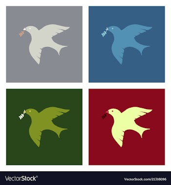 Dove of peace icon flying bird peace concept vector image