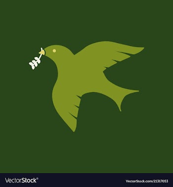 Dove of peace icon flying bird peace concept vector image