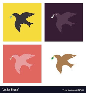 Dove of peace icon flying bird peace concept vector image