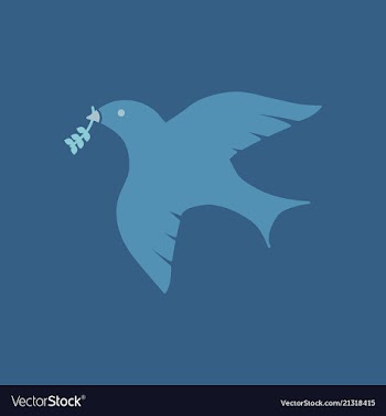 Dove of peace icon flying bird peace concept vector image