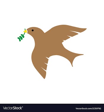 Dove of peace icon flying bird peace concept vector image