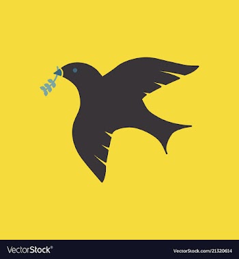Dove of peace icon flying bird peace concept vector image