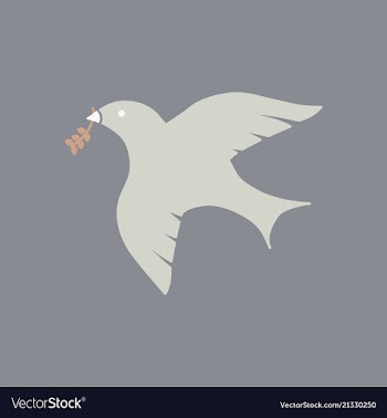 Dove of peace icon flying bird peace concept vector image