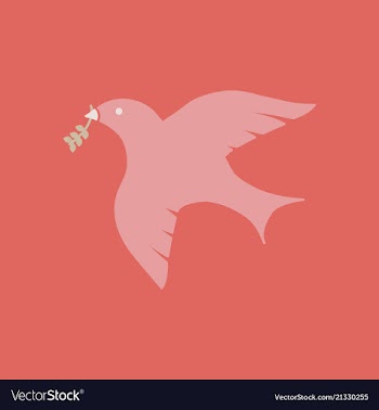 Dove of peace icon flying bird peace concept vector image