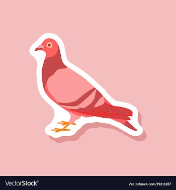 Dove paper sticker on stylish background vector image