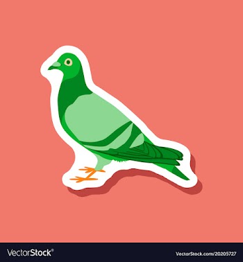 Dove paper sticker on stylish background vector image