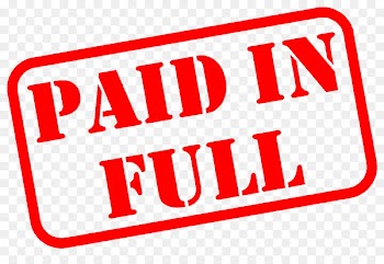 Down payment Invoice Debt Receipt - rubber stamp 