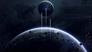 Download 2560x1440 wallpaper planets, space, artwork, fantasy ...