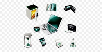 Download 3D computer graphics Icon - Oven hourglass computer 