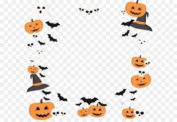 Download - Bat pumpkin border 