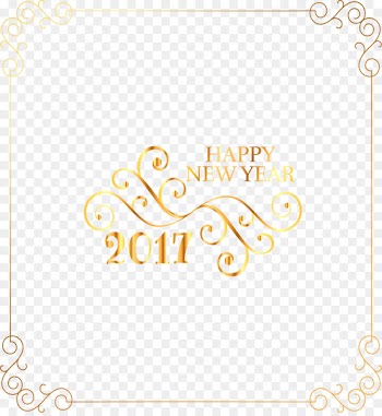 Download Clip art - Gradient golden vintage lace creative New Year's Day 