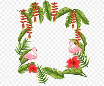Download Computer file - Banana leaf string red border 