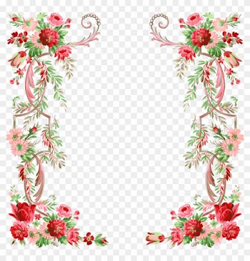 Download Flower Border Design Clipart Floral Design - Floral Border Design Png