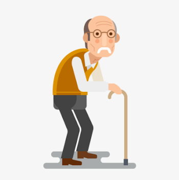 Download Free png Cartoon old man walking cane, - DLPNG.com