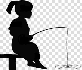 Download Free png Download Girl Fishing Silhouette Little Boy ...