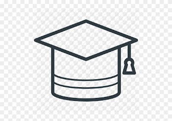 Download Graduation Hat Outline Icon Clipart Square - Square Academic Cap