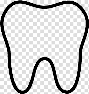 Download HD Big Tooth Vector - Tooth Outline Transparent PNG Image ...