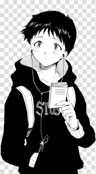 Download Lacey-lamb - Transparent Anime Boy Black And White PNG ...