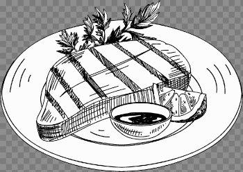 Download png black and white stock Steak coloring doll eyes bath ...
