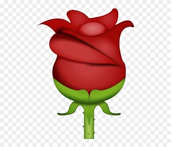 Download Rose Emoji Png - Rose Emoji Transparent Background